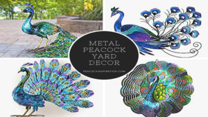 Metal Peacock Yard Decor